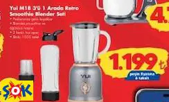YUİ M18 3'Ü 1 ARADA RETRO SMOOTHİE BLENDER SETİ